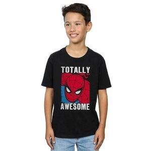 Spider-Man Boys Totally Awesome Cotton T-Shirt / Black